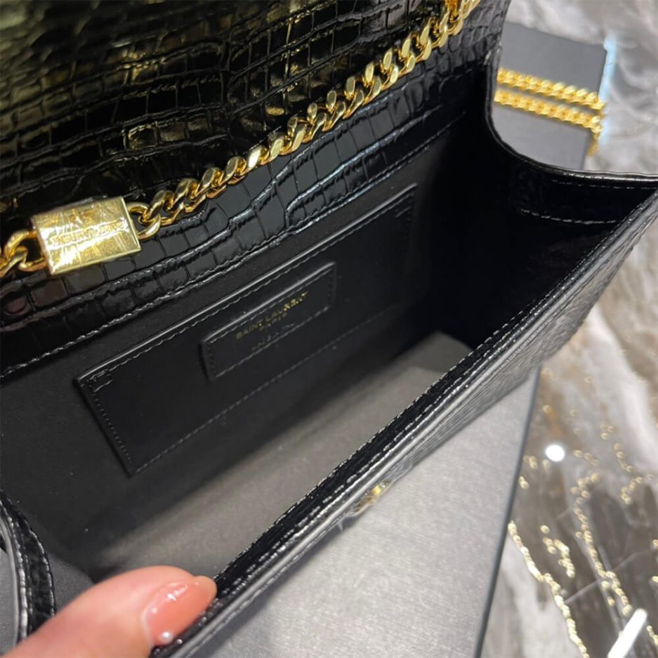 YSL KATE EMBOSSED SHOULDER BAG