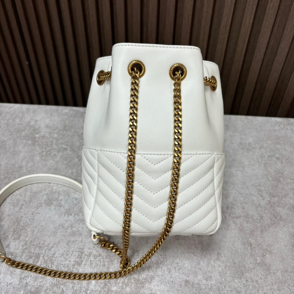 YSL Joe quilted lambskin mini bucket
